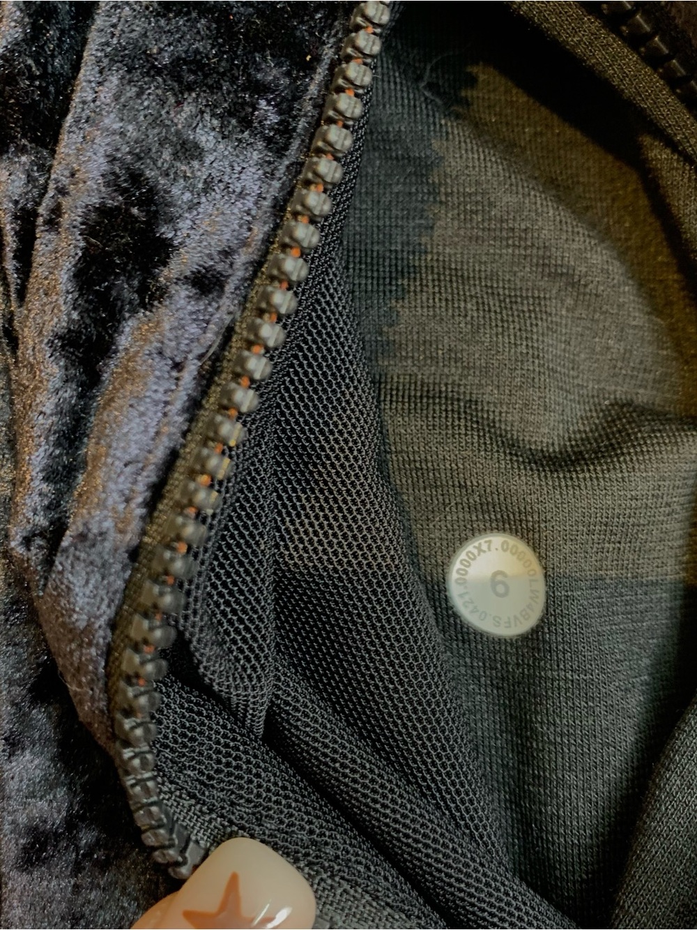 Lululemon Crushed Velvet Define Jacket Black Full Zip - Picture 6 of 6